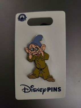 Disney Pins Dopey Enamel Pin - Blue Hat, Olive Outfit